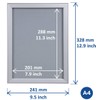 Europel A4 folding frame with 20 mm aluminium profile, hinged