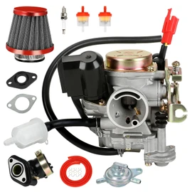 EOPOAYI GY6 50cc Carburetor for Tao tao 50cc 49cc ATM50 Pony VIP Scooter Chinese 4-Stroke Engine Moped, PD18J 139QMB Carb for CY50 Thunder Roketa Jonway Lance Parts with Intake Manifold
