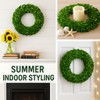 Preserved Boxwood Wreath for Summer Decor – 16 Inch Lush