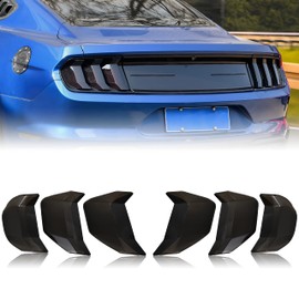 KEWISAUTO Taillight Cover for Ford Mustang 2018-2022, Tail Light Lamp Covers Trim Decoration for Ford Mustang 2018-2022 Accessories, 6PCS, Smoke Black