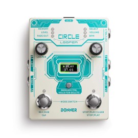 Donner Circle Looper Effects Pedal Drum Machine Tempo 40 Slot 160 min Loop Pedal