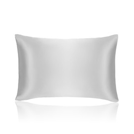 Satin Pillowcase for Hair & Skin, Anti-Frizz Cooling Pillow Cover with Zipper, Gifts for Women & Men (Grey, King,1PC)