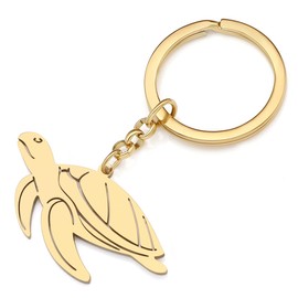 DALANE Stainless Steel Sea Turtle Tortoise Keychains Car Key Ring Novelty Gifts Jewelry for Women Girls Bag Charms