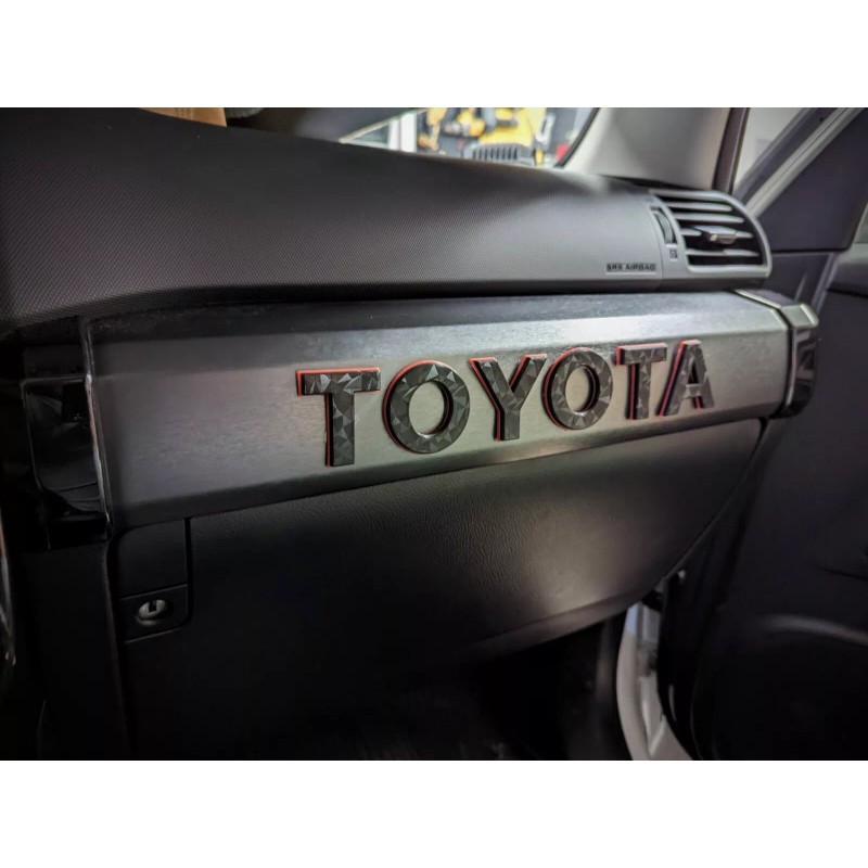 TOYOTA 4Runner Passenger Dash Trim Garnish Heritage Raised Red Two-Toned