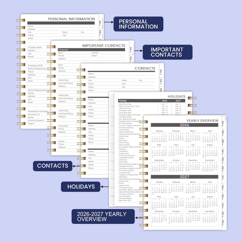 2026-2028 Monthly Planner - 3 Year Monthly Planner from Jan.