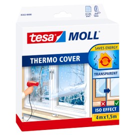 tesa Window Insulation Film 4.0 m x 1.5 m Transparent with Mounting Material