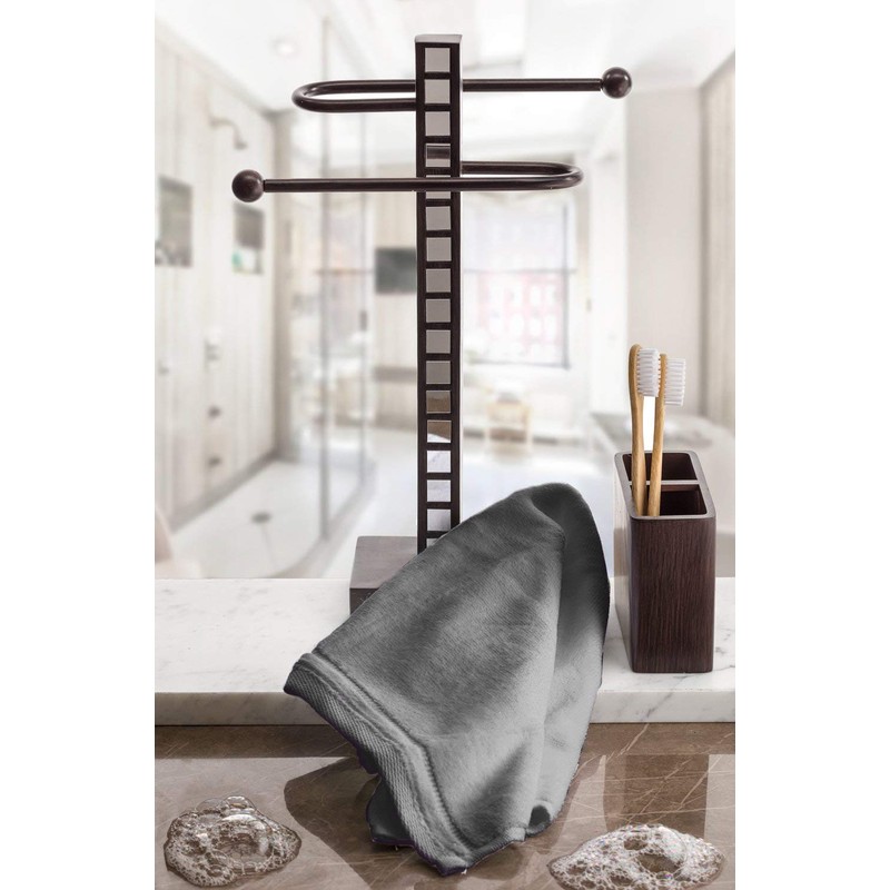 Creative Scents Toalla de algodón de Terciopelo, Juego de 4