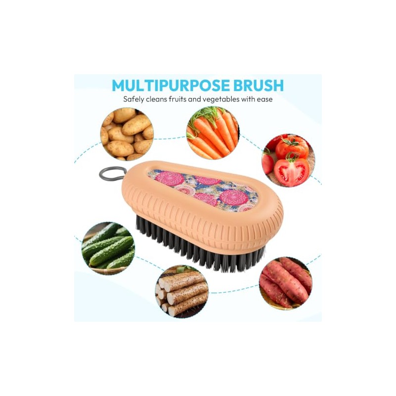 Fruit and Vegetable Brush, Multi-Purpose Produce Scrubber Brush with Non-Slip