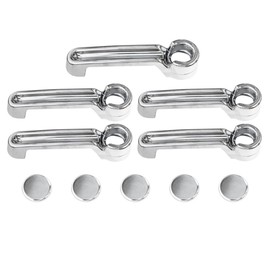 MOEBULB 5x5 Plated 4 Door Pull Handle Cover & Tailgate Handle Cover Compatible with 2007-2017 Jeep Wrangler JK / 2008-2012 Jeep Liberty / 2007-2011 Dodge Nitro (Silver)