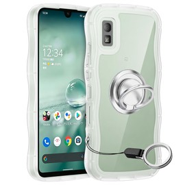 AQUOS Wish/Wish2 Clear Case with Ring Stand for Aquos Wish2 SH-51C SHG06 A104SH SH-M20 Wave, MagSafe, Cute Soft TPU Lens Protection, Reinforced Corner Protection, Shock Absorption, Ultra Lightweight