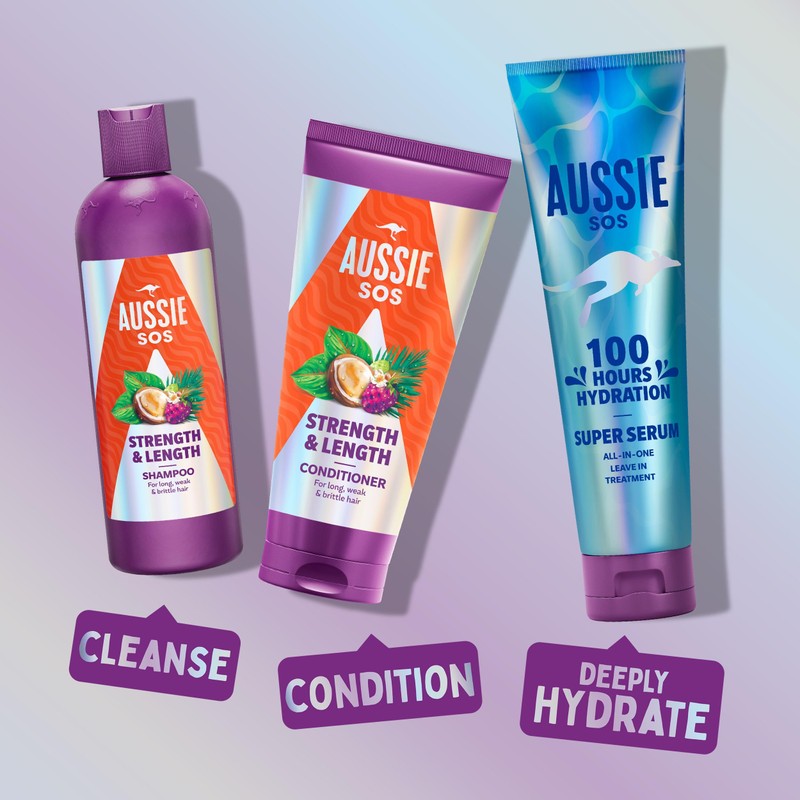 Aussie Strength And Length Shampoo And Conditioner Set, Hydrates And