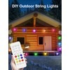 IKERY RGB Outdoor String Lights 50Feet，USB 5V G40 Globe LED