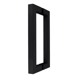 CRL SQ8X8MBL Matte Black 8" x 8" SQ Series Square Tubing Back-to-Back Pull Handles