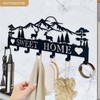 FengPingZi, Key Holder Wall Mount, 2 Pack Metal Black Key