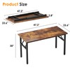 Need 47 inches Computer Desk Office Desk Folding Table with