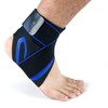 Double-Up Strap Sports Functional Ankle Protector (Blue) 2 Pairs (L)