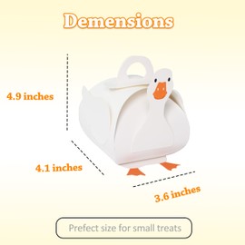 Vignye Goose Themed Birthday Candy Boxes, One Funny Goose Birthday Party Decorations Goodies Paper Boxes (Set of 12)