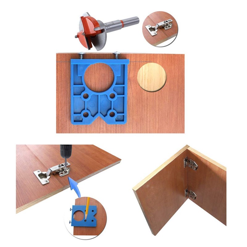 35 mm Hinge Drilling Template Forstner Drill Set for Concealed