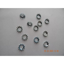 Unbranded EXTERNAL COUNTER SUNK STAR LOCK WASHERS. 7/16" ZINC. 12 PCS. NEW