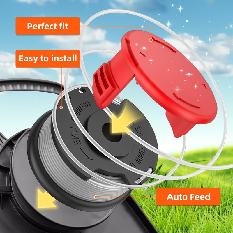 MUFUSHAN Grass trimmer replacement spool, for Einhell cordless grass trimmer