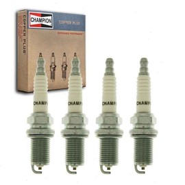 4 pc Champion Copper Plus Spark Plugs compatible with Mitsubishi Lancer 2.0L 2.4L L4 2002-2017