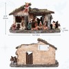 Ultym Nativity Scene Set with LED Lights,15.3" Resin Holy Family
