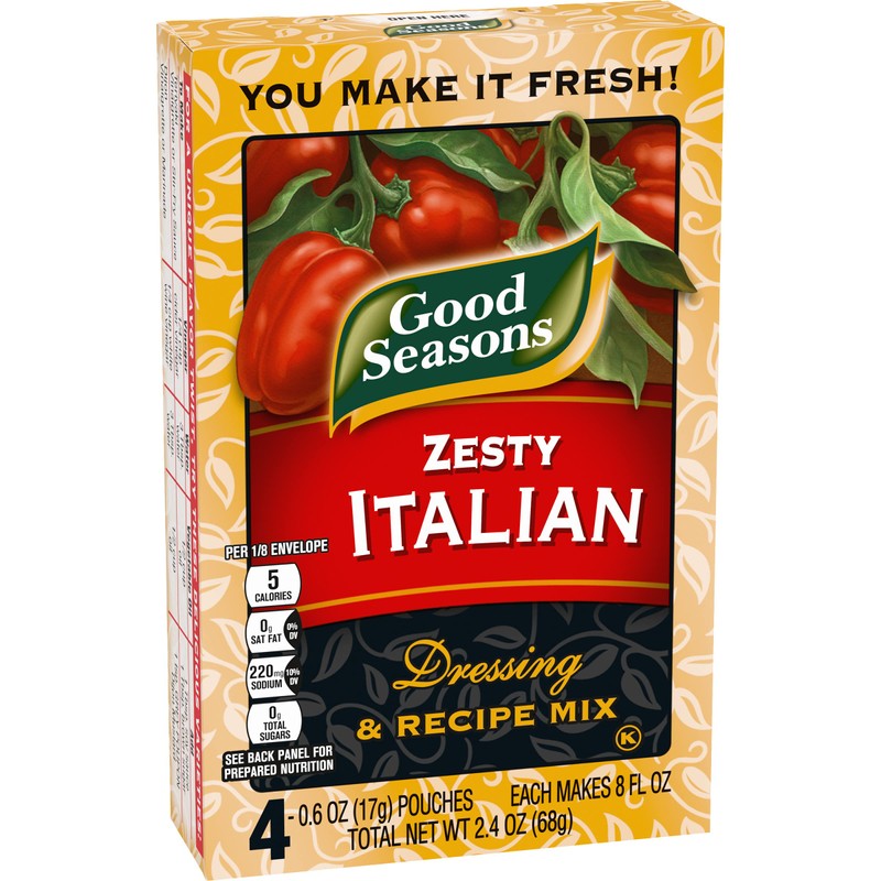 Good Seasons Zesty Italian Dressing & Recipe Seasoning Mix, 4