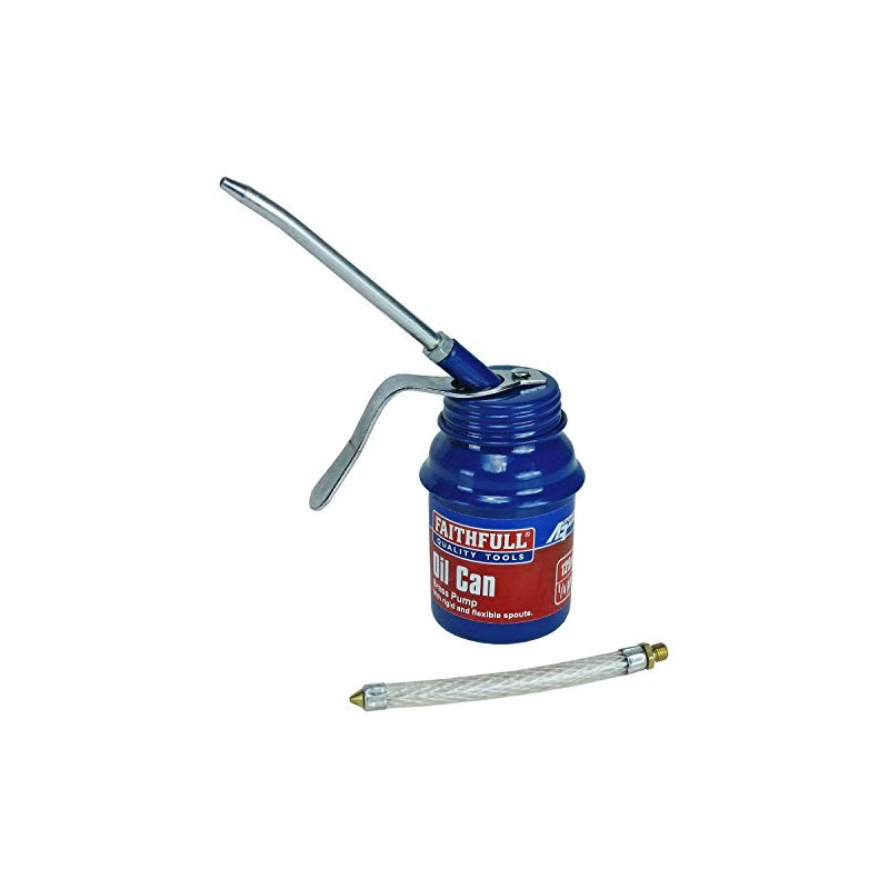 Faithfull FAIOC125 Oil Can 125ml (1/4pint) Pistol Type includes rigid