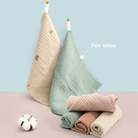 Washcloths for Baby, 5 Pack Wash Towel Muslin Squares 23x23cm/9.06"x9.06" Baby Burp Cloth Cotton Facial Towels Super Soft