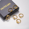 ZKJTEARY Initial Rings for Women 18K Gold Plated Simple ABCDEJK-Z