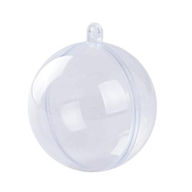 30 Pcs Christmas Baubles Clear Plastic Transparent Baubles Fillable Xmas Ball Tree Decoration