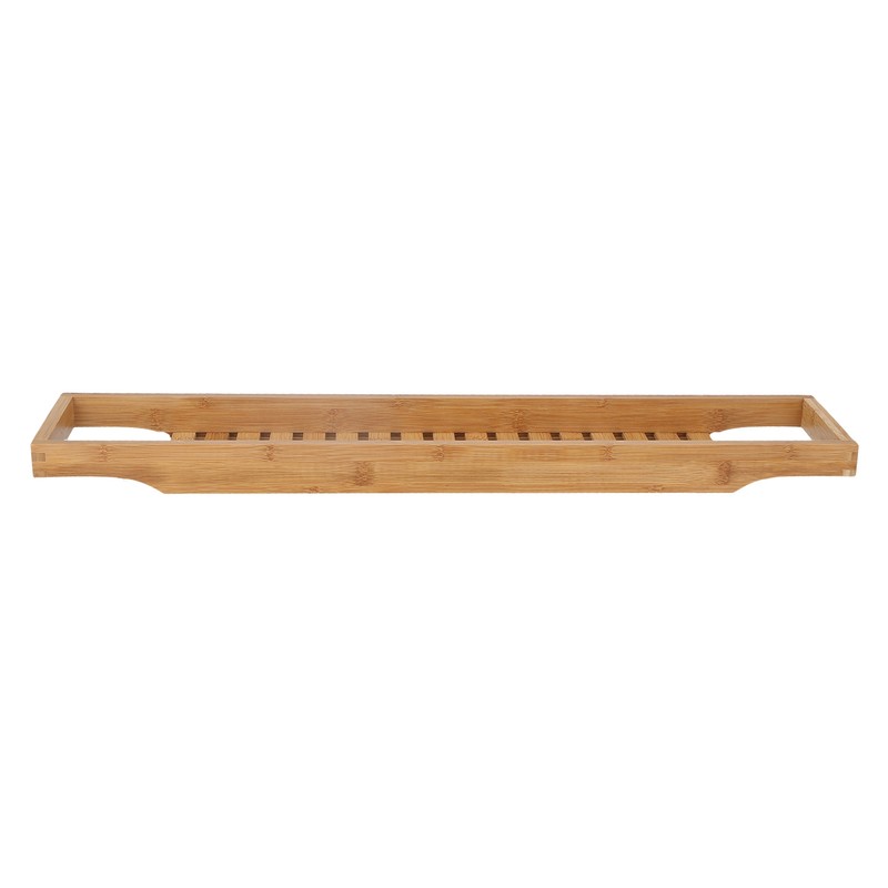 Bamboo Bathtub Tray Simple Durable Bathtub Rack Book Wine Holder