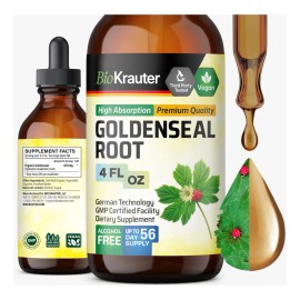 Bio Krauter Tinctura Goldenseal 4 Fl Oz Limpieza Pulmonar