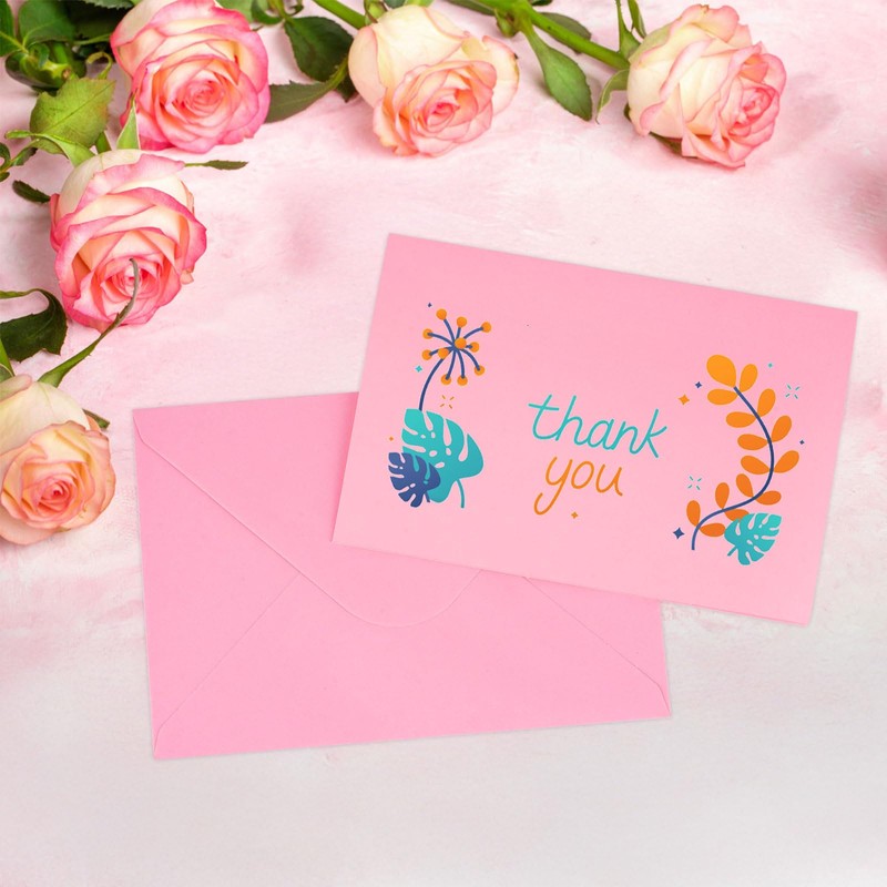 Envelopes with Blank Cards, Set of 50 Envelopes Folding Cards