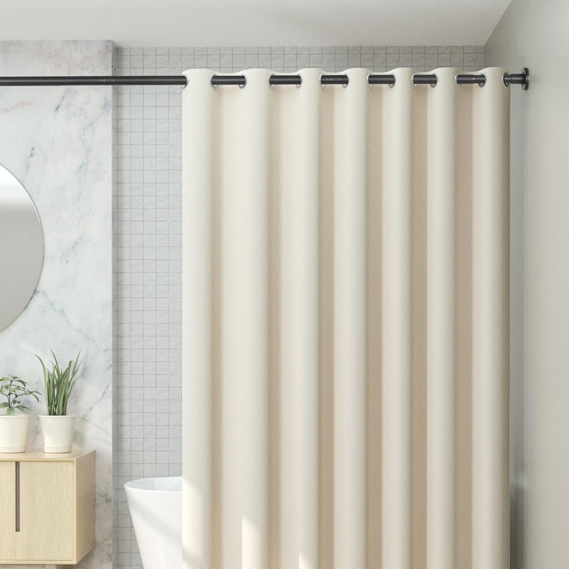 CorkLatta Black Shower Curtain Rod 31 to 92 Inch,1 Inch