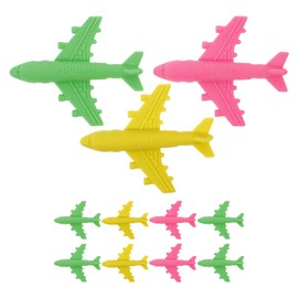 Lurrose 12pcs Erasers for Kids: Airplane Erasers - Classroom Prizes Elementary - School Supplies (Random Color)