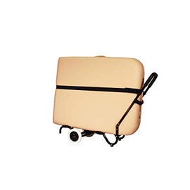 Sporty Massage Table Cart by NRG - Portable Massage Table Carrier Trolley with Rubber Wheels, Telescoping Handle and Strap - Fits All Brands - Sturdy, Light, Durable - Fully Assembled, Ready to Use
