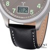 REGENT Men's Radio Controlled Watch Titanium Analogue Digital with Leather