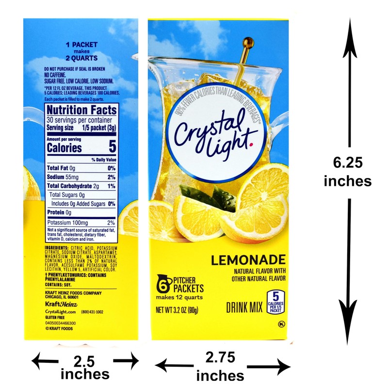 Crystal Light Lemonade Drink Mix (24 Pitcher Packets, 4 Canisters