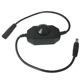 LitaElek DC 12V-24V 3A LED Tape Dimmer Switch Off Cord LED Dimmer with DC Jack PWM Dimmer Controller LED Tape Connector SMD Connector for SMD 5050 3528 2835 5630 LED Strip LED Strip Light