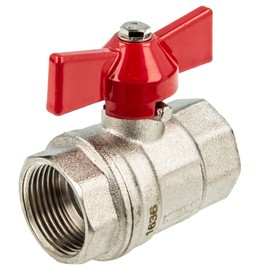 'Tecuro Brass Ball Valve – Size 1/2 Inch – DN 15 – Internal Thread on Both Sides