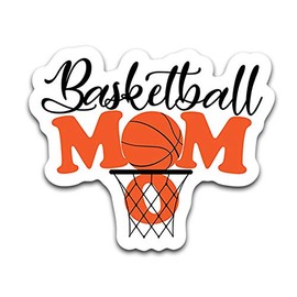 Basketball Mom Hoop Vinyl Decal Sticker - Car Truck Van SUV Window Wall Cup Laptop - One 5.5 Inch Decal - MKS1292