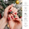 Semi Cured Gel Nail Strips Christmas Santa Claus Cat Eye