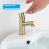 Tondiy Bathroom Tap Matt Stainless Steel Washbasin Tap with Spout