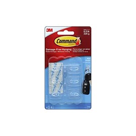 Command Clear Mini Hooks 6 Hooks, 1 Pack