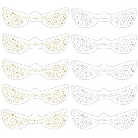 Tatuaje de Pecas con Purpurina Dorada y plateado, Tatuaje Temporal de Pecas con Brillo a Prueba de Agua, Tatuajes Temporales para Mujer, para Festivales, Fiestas y Carnavales（10） (Dorada y plateado (B))