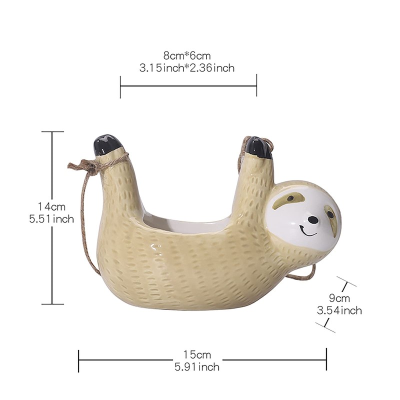 QUINTRA Flower Pots for Decorative Flower Hanging Pot Ceramic Animals