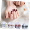 VICASKY Manicure Stickers Silver Stars 5 Sheets Star Nail Charms