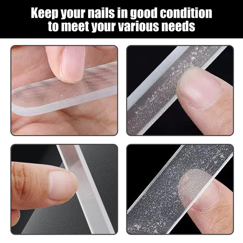 4-Piece Nail File with 4 Piece Storage Box, Nail Polishing