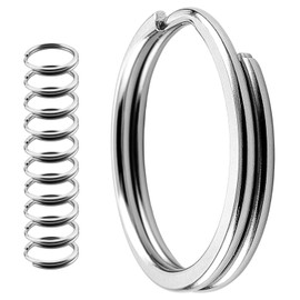 More Than Items Key Ring Set – 10 Pack 25mm - Heavy Duty Split Rings for Car Keys, Crafts, Dog Tags, Keychain Making Projects - Jump Rings for Keychains